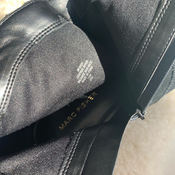 Marc Fisher 11 Black Sade Suede Fringe Ankle Boots - Picture 5 of 5